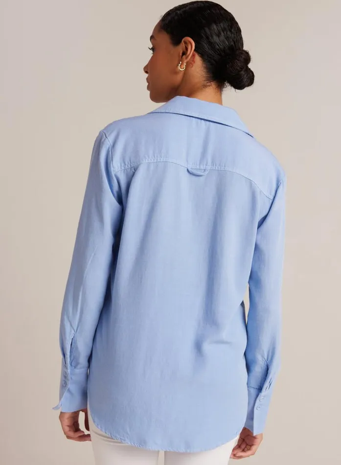 Bella Dahl Single Pocket Shirt 8211 Fresh Sky Women Long Sleeve Bella Dahl Single Pocket Shirt 8211 Fresh Sky Women Long Sleeve
