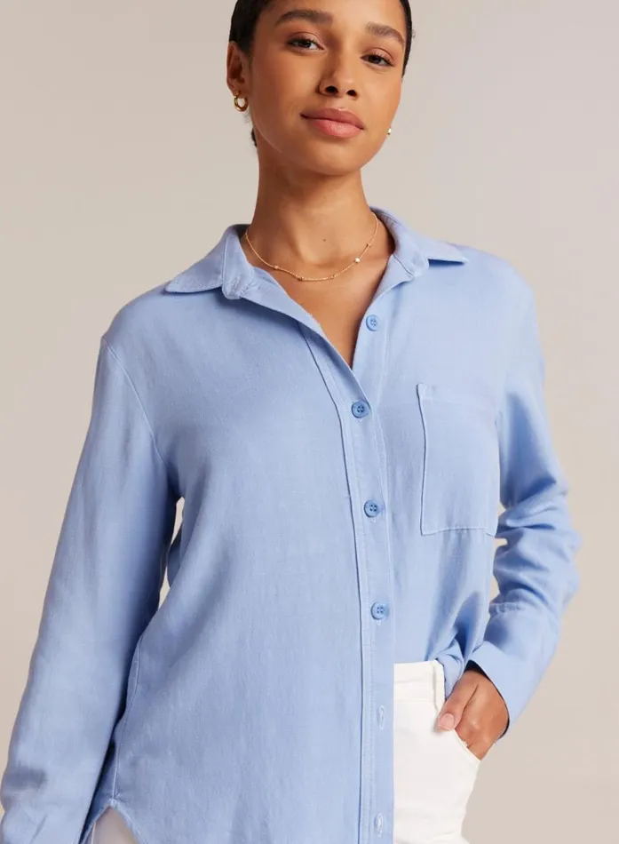 Bella Dahl Single Pocket Shirt 8211 Fresh Sky Women Long Sleeve Bella Dahl Single Pocket Shirt 8211 Fresh Sky Women Long Sleeve