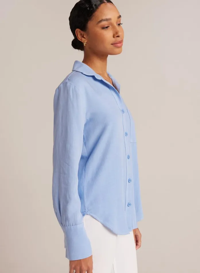Bella Dahl Single Pocket Shirt 8211 Fresh Sky Women Long Sleeve Bella Dahl Single Pocket Shirt 8211 Fresh Sky Women Long Sleeve