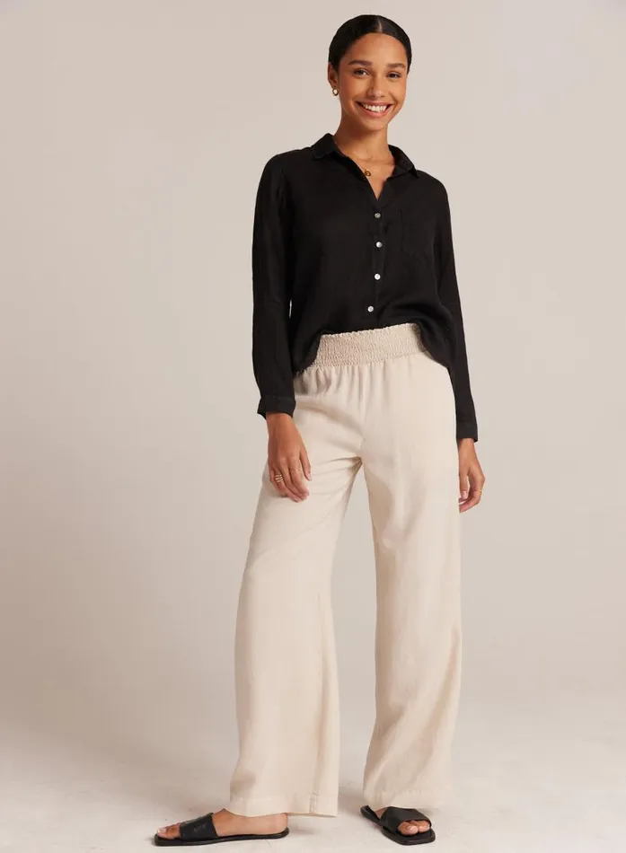 Bella Dahl Smocked Waist Wide Leg 8211 Cliffside Women Pants Bella Dahl Smocked Waist Wide Leg 8211 Cliffside Women Pants