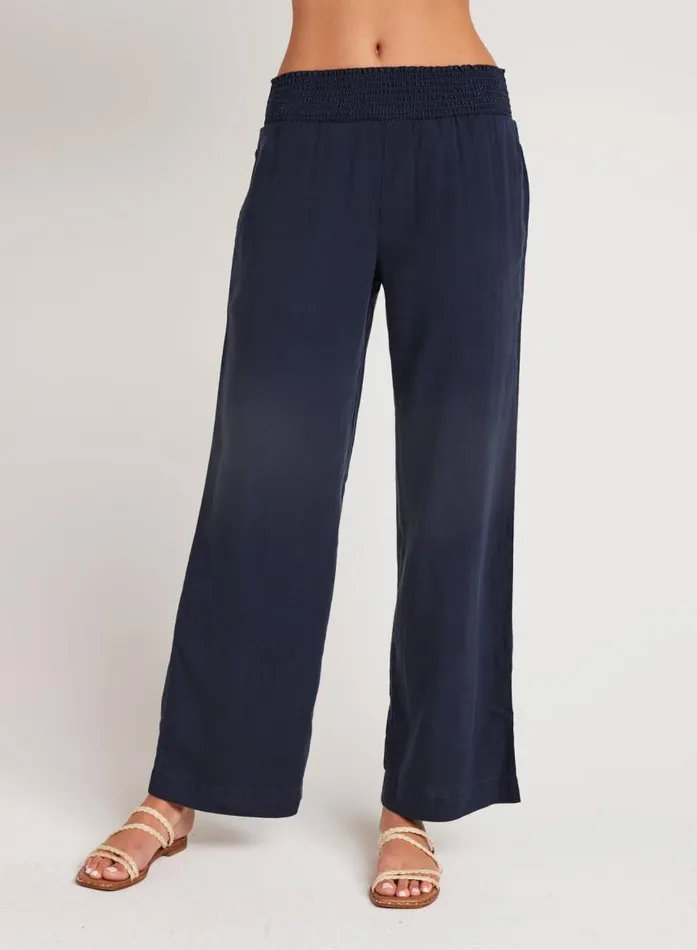 Bella Dahl Smocked Waist Wide Leg 8211 Endless Sea Women Pants Bella Dahl Smocked Waist Wide Leg 8211 Endless Sea Women Pants