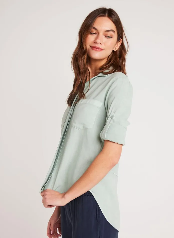 Bella Dahl Split Back Button Down 8211 Oasis Green Women Long Sleeve Bella Dahl Split Back Button Down 8211 Oasis Green Women Long Sleeve