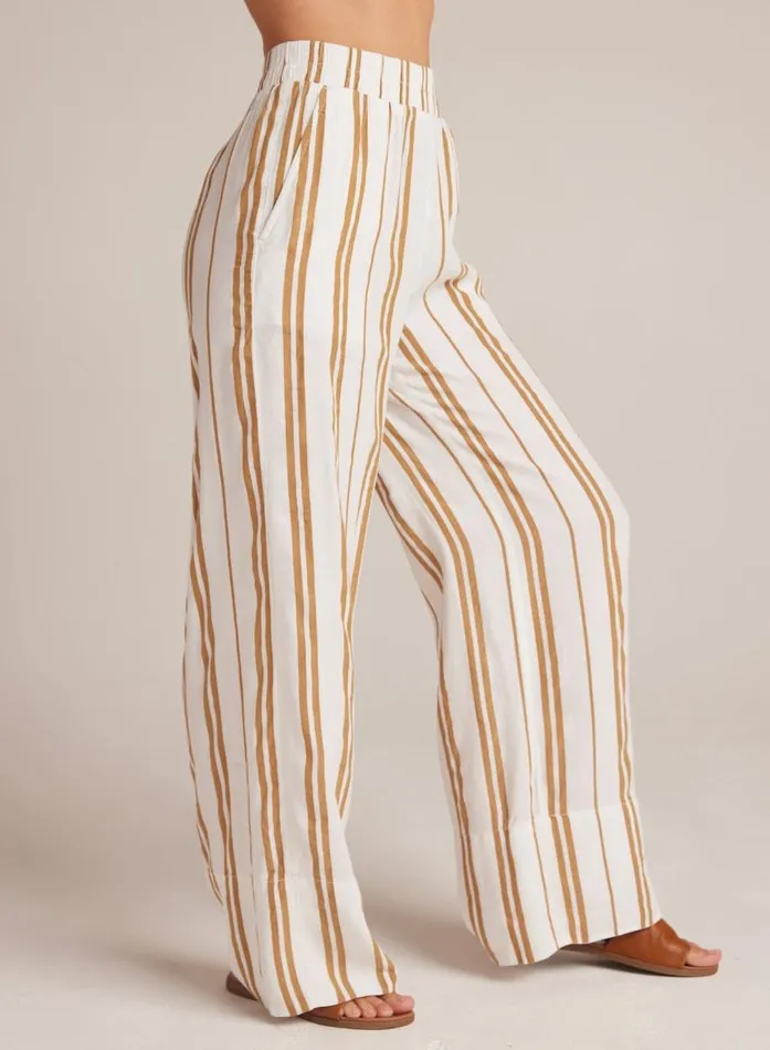 Bella Dahl Wide Leg Pant 8211 Redwood Stripe Women Pants