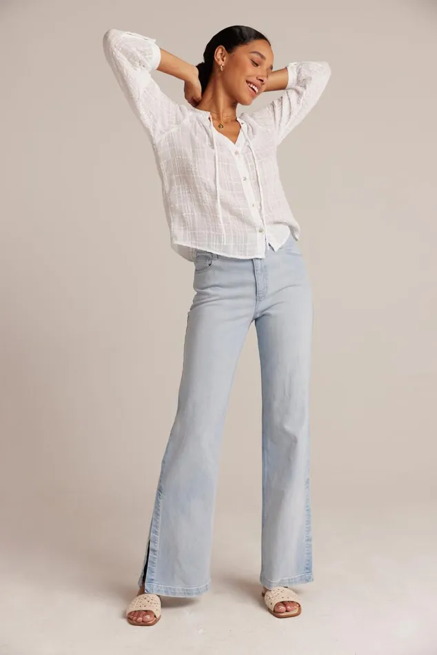 Bella Dahl Woven Plaid Raglan Blouse 8211 White Women Long Sleeve Bella Dahl Woven Plaid Raglan Blouse 8211 White Women Long Sleeve