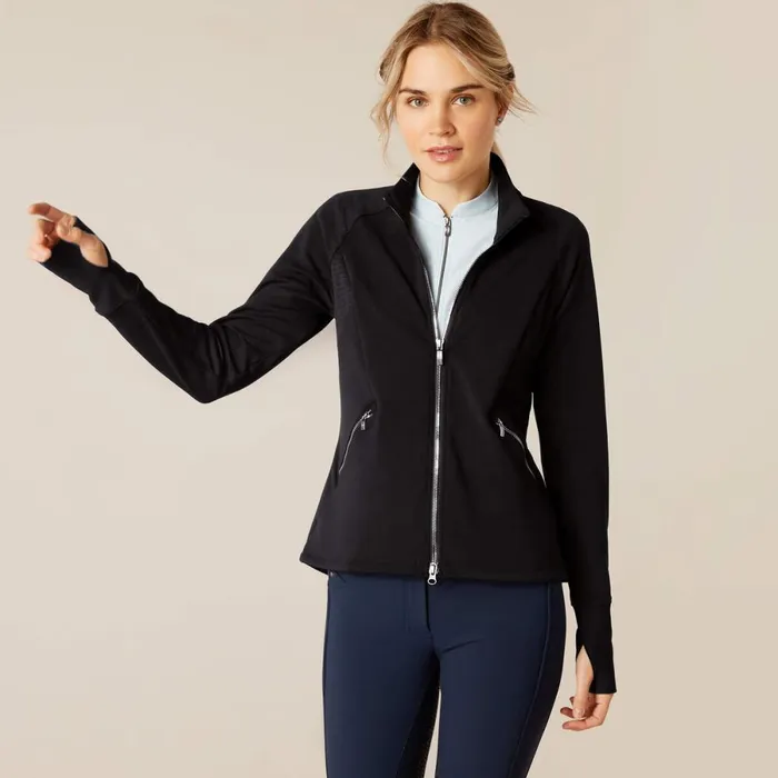 Bellatrix Full Zip Sweatshirt Black Women Ariat Sweatshirts and Hoodies