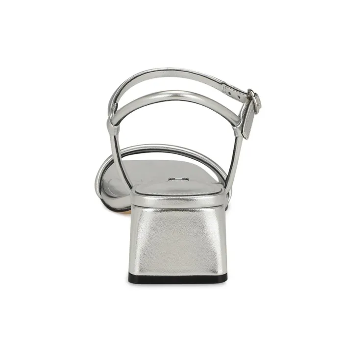 Bernise Block Heel Sandals Silver Women Nine West Low Heel Bernise Block Heel Sandals Silver Women Nine West Low Heel