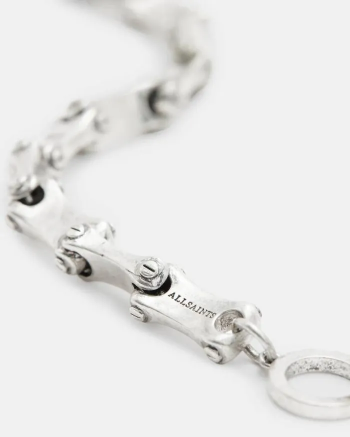 Biker Chain Carabiner Bracelet Warm Silver Men AllSaints Jewelry