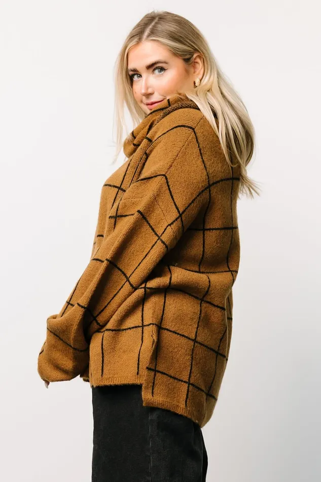 Birmingham Funnel Neck Sweater Brown Women Baltic Born Sweaters