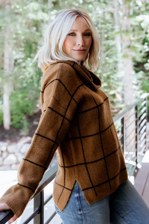 Birmingham Funnel Neck Sweater Brown Women Baltic Born Sweaters