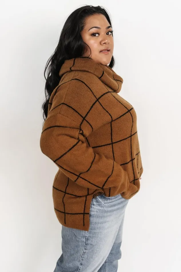 Birmingham Funnel Neck Sweater Brown Women Baltic Born Sweaters