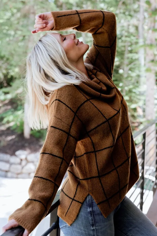 Birmingham Funnel Neck Sweater Brown Women Baltic Born Sweaters