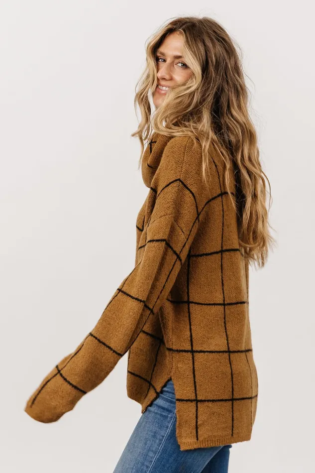 Birmingham Funnel Neck Sweater Brown Women Baltic Born Sweaters