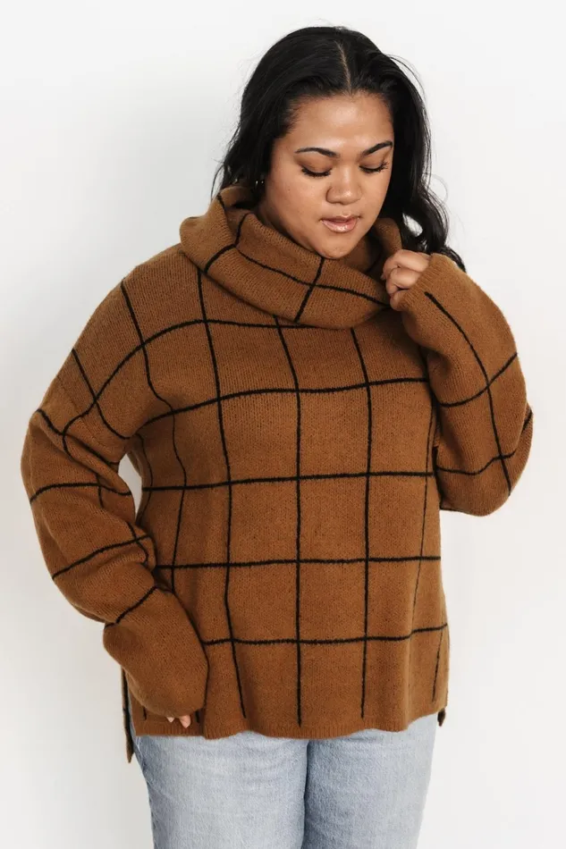 Birmingham Funnel Neck Sweater Brown Women Baltic Born Sweaters