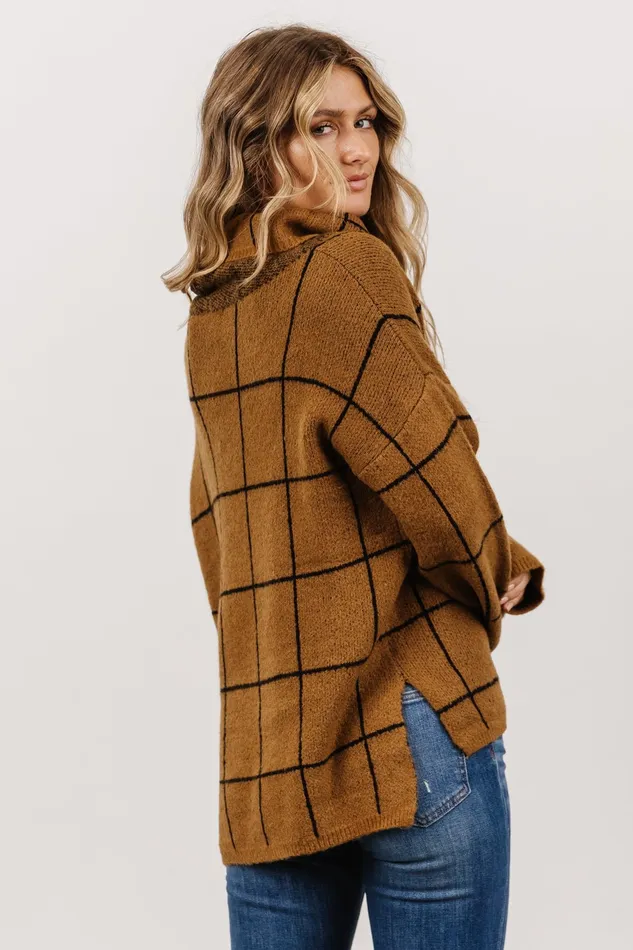 Birmingham Funnel Neck Sweater Brown Women Baltic Born Sweaters