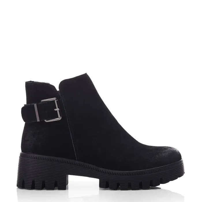 Black Boots Women Moda In Pelle Aevah Black Suede