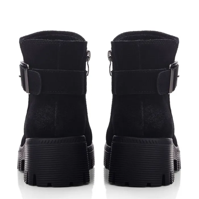 Black Boots Women Moda In Pelle Aevah Black Suede