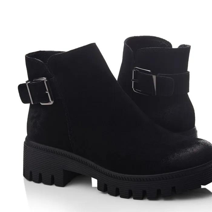 Black Boots Women Moda In Pelle Aevah Black Suede