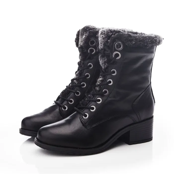 Black Boots Women Moda In Pelle Alpinne Black Leather