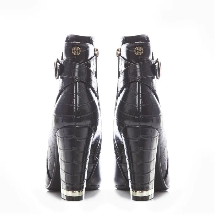 Black Boots Women Moda In Pelle Kirsten Black Porvair