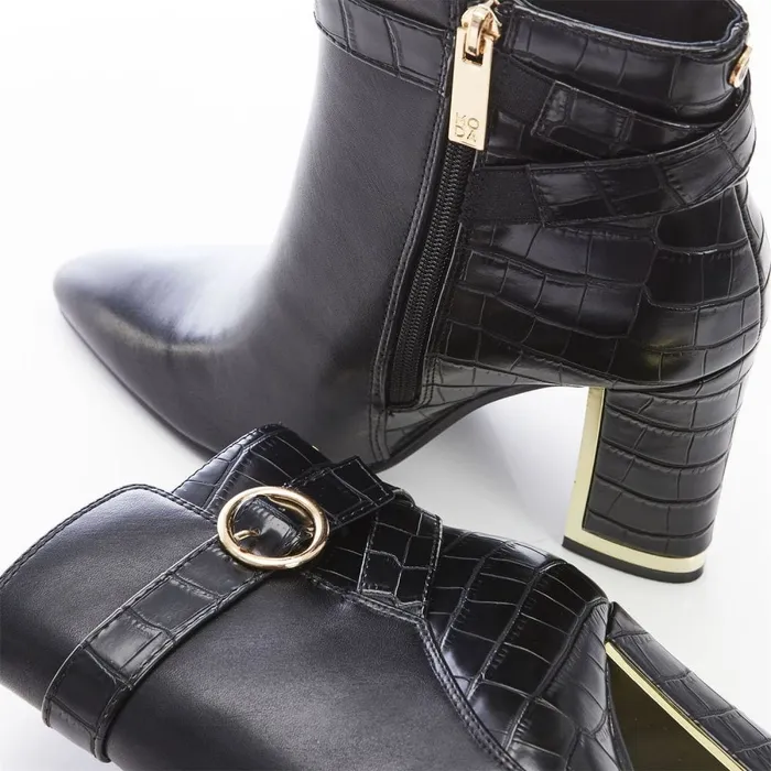 Black Boots Women Moda In Pelle Kirsten Black Porvair