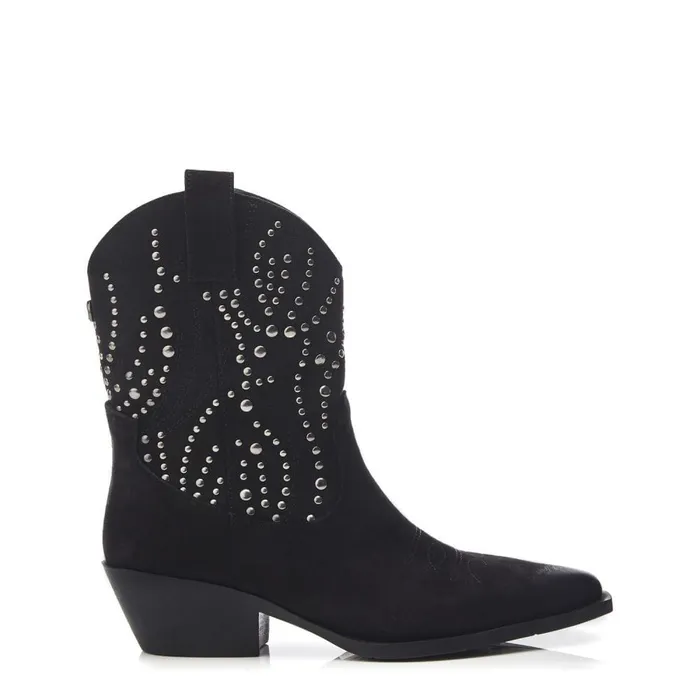 Black Boots Women Moda In Pelle Okes Black Alcantara