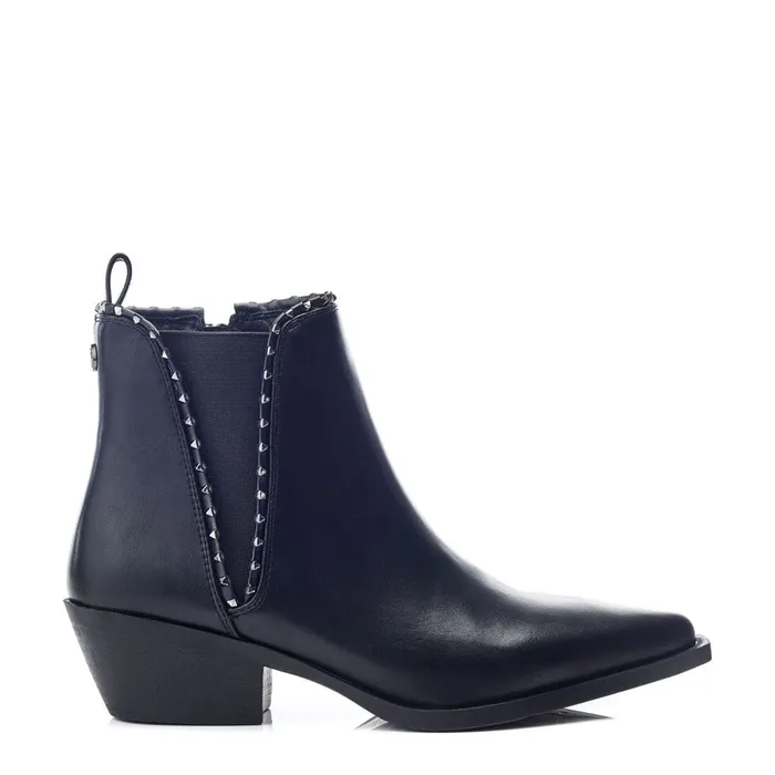 Black Boots Women Moda In Pelle Perah Black Porvair