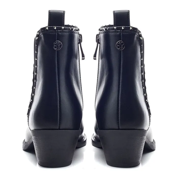 Black Boots Women Moda In Pelle Perah Black Porvair