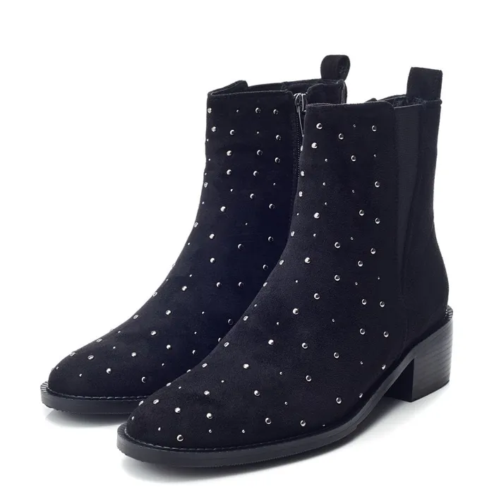 Black Boots Women Moda In Pelle Pernelle Black Alcantara