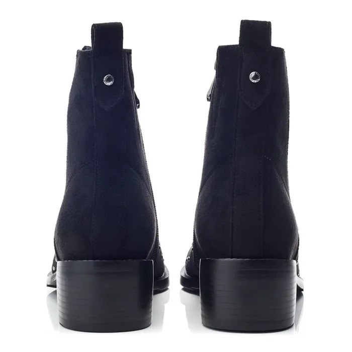 Black Boots Women Moda In Pelle Pernelle Black Alcantara