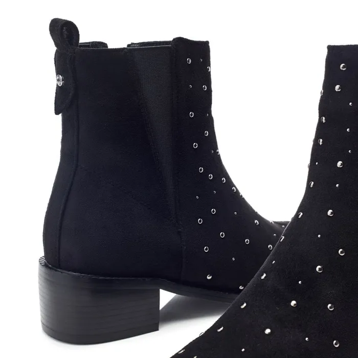 Black Boots Women Moda In Pelle Pernelle Black Alcantara