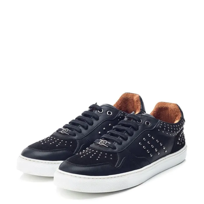 Black Trainers Women Moda In Pelle Betee Black Leather
