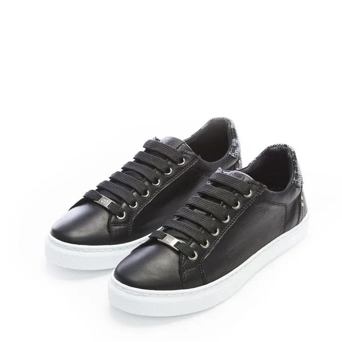 Black Trainers Women Moda In Pelle Bradd Black Leather