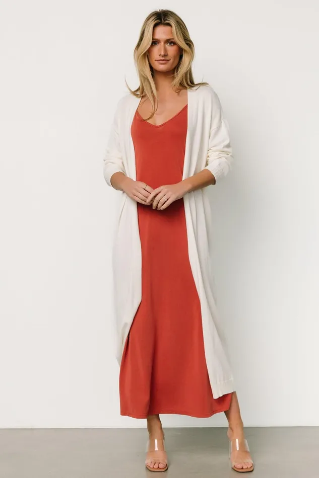 Blanche Long Cardigan Ivory Women Baltic Born Cardigans