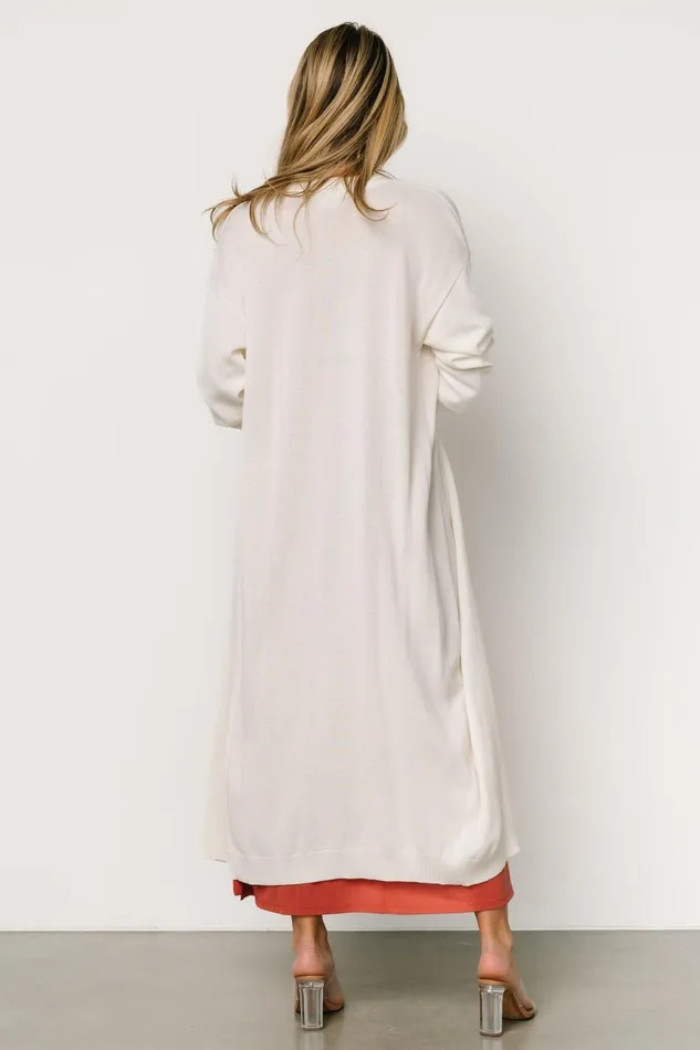 Blanche Long Cardigan Ivory Women Baltic Born Cardigans Blanche Long Cardigan Ivory Women Baltic Born Cardigans