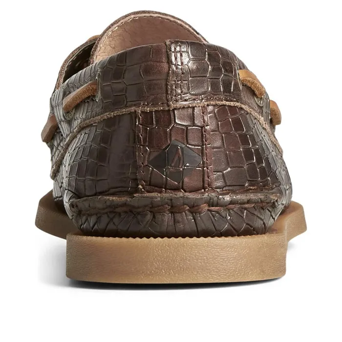 Boat Shoes Men Sperry Authentic Original Croc Embossed Boat Shoe Brown Boat Shoes Men Sperry Authentic Original Croc Embossed Boat Shoe Brown