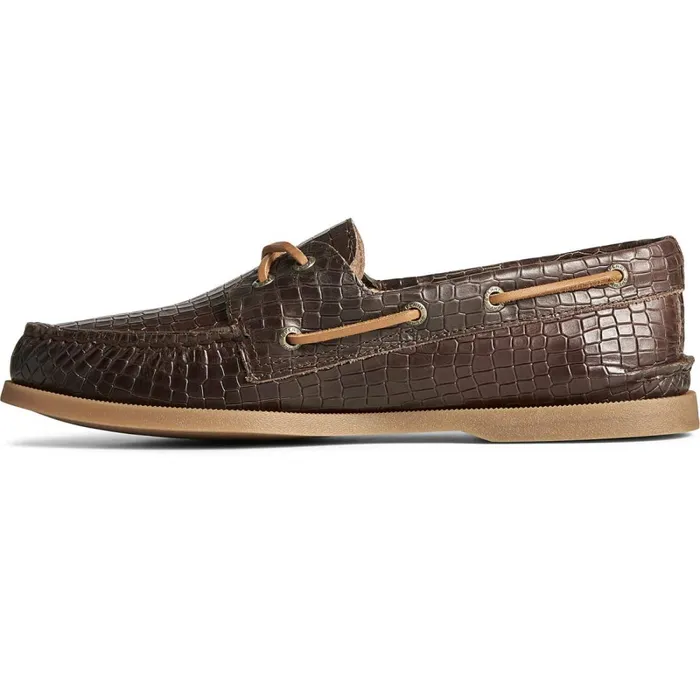 Boat Shoes Men Sperry Authentic Original Croc Embossed Boat Shoe Brown Boat Shoes Men Sperry Authentic Original Croc Embossed Boat Shoe Brown
