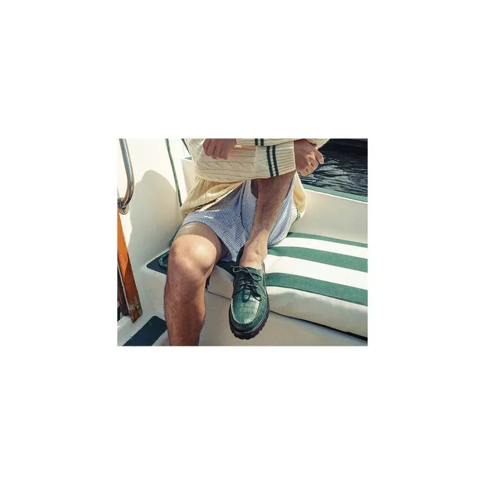 Boat Shoes Men Sperry Sperry X Malbon Authentic Original 3Eye Croc Boat Shoe Green Boat Shoes Men Sperry Sperry X Malbon Authentic Original 3Eye Croc Boat Shoe Green