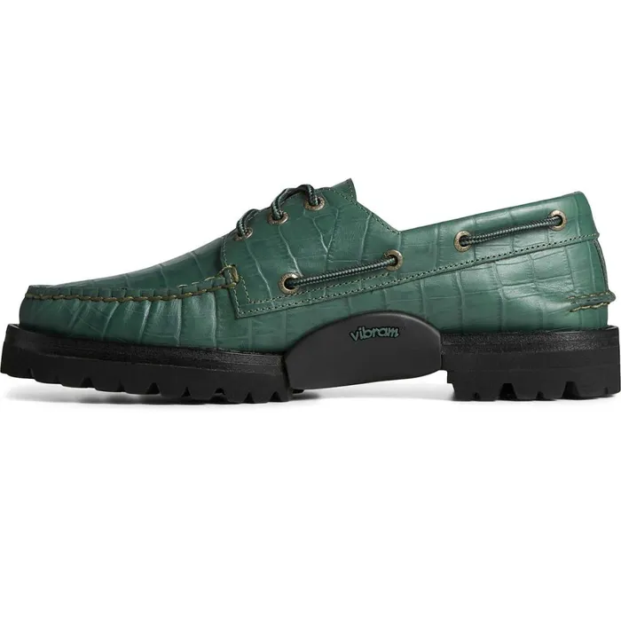Boat Shoes Men Sperry Sperry X Malbon Authentic Original 3Eye Croc Boat Shoe Green Boat Shoes Men Sperry Sperry X Malbon Authentic Original 3Eye Croc Boat Shoe Green
