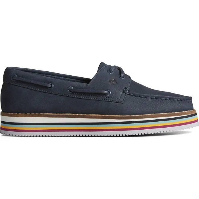 Boat Shoes Women Sperry Authentic Original Stacked Boat Shoe Navy