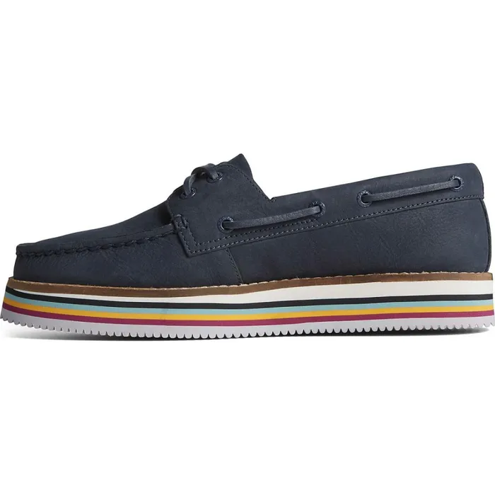 Boat Shoes Women Sperry Authentic Original Stacked Boat Shoe Navy