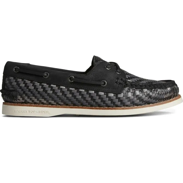 Boat Shoes Women Sperry Authentic Original Woven Boat Shoe Black