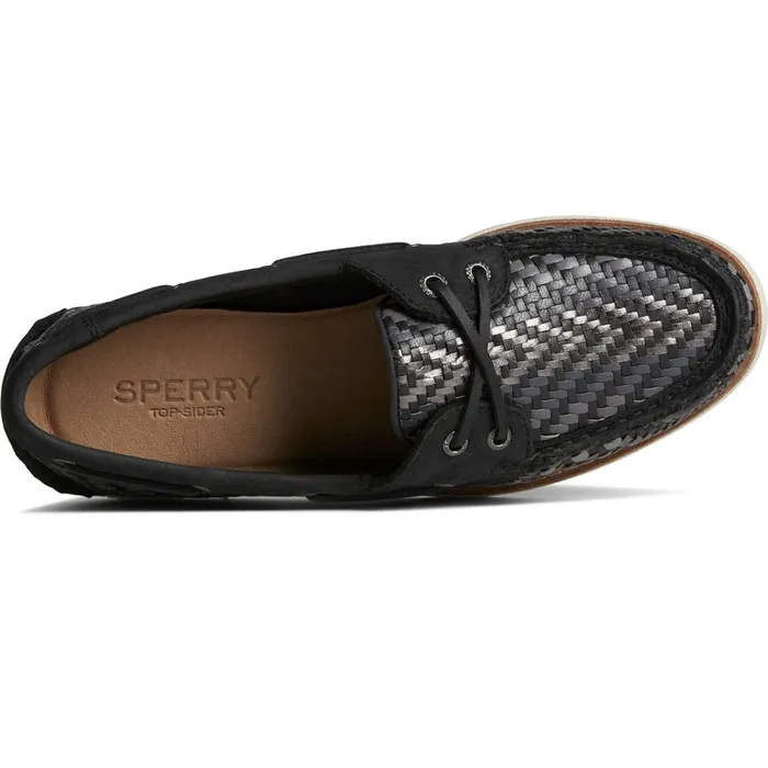 Boat Shoes Women Sperry Authentic Original Woven Boat Shoe Black Boat Shoes Women Sperry Authentic Original Woven Boat Shoe Black
