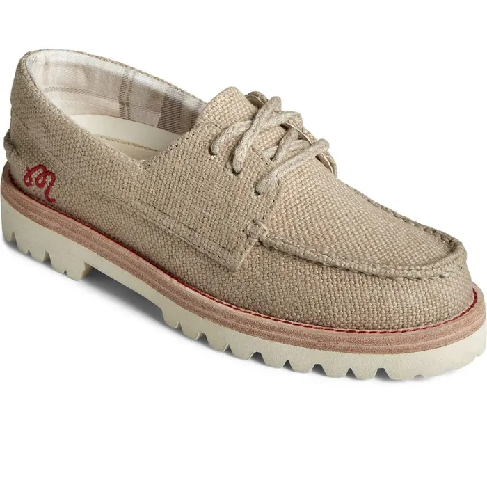Boat Shoes Women Sperry Sperry X Malbon Authentic Original 3Eye Hemp Boat Shoe Hemp Tan