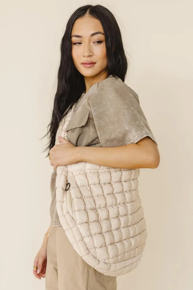 Bohme Bags Kiera Quilted Tote Bag In Ivory Ivory 8211 Women Bohme Bags Kiera Quilted Tote Bag In Ivory Ivory 8211 Women