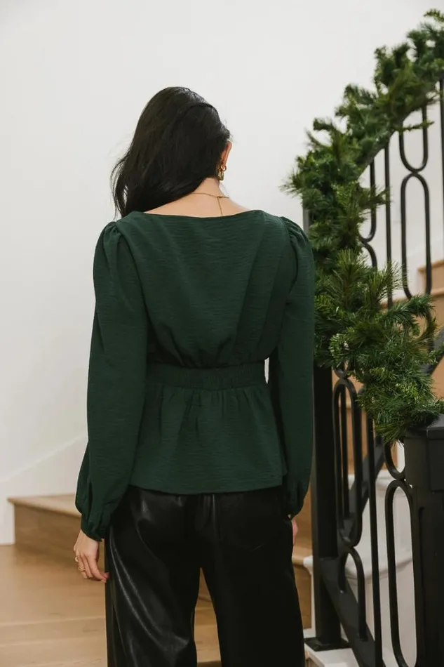Bohme Blouses Maeve Twist Front Blouse In Emerald Emerald 8211 Women Bohme Blouses Maeve Twist Front Blouse In Emerald Emerald 8211 Women