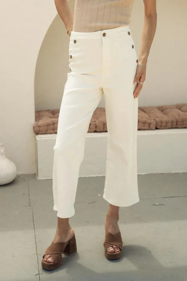 Bohme Denim Amiri Wide Leg Jeans Cream 8211 Women