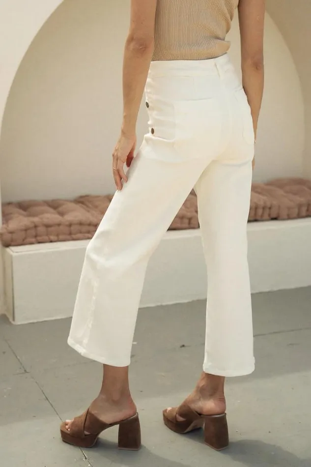 Bohme Denim Amiri Wide Leg Jeans Cream 8211 Women