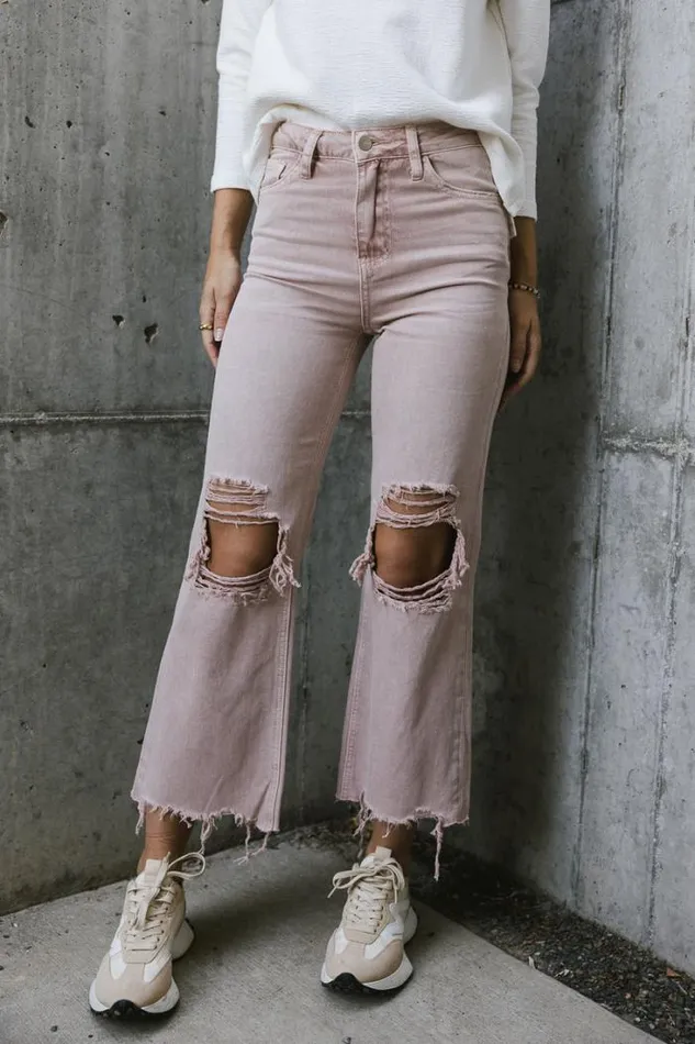 Bohme Denim Charlie Distressed Jeans In Rose Rose 8211 Women Bohme Denim Charlie Distressed Jeans In Rose Rose 8211 Women