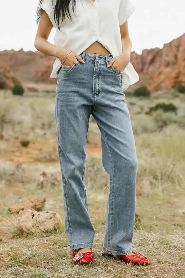 Bohme Denim Haisley Dad Jeans Light Wash 8211 Women
