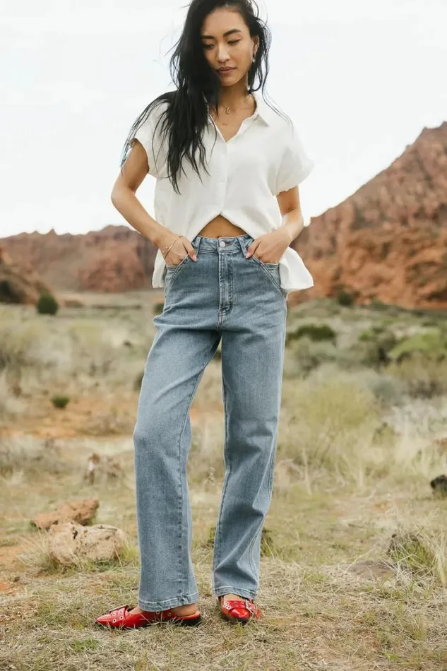 Bohme Denim Haisley Dad Jeans Light Wash 8211 Women Bohme Denim Haisley Dad Jeans Light Wash 8211 Women